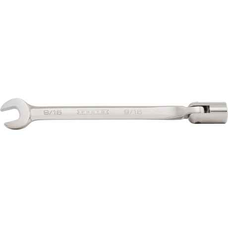 Combination Flex-Head Wrench, 12 Point, 3/8", Satin Finish