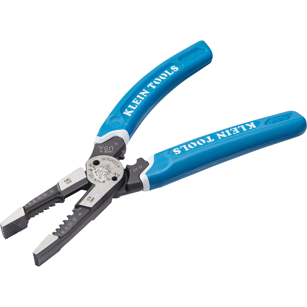 Klein-Kurve® Heavy-Duty Wire Stripper, Cutter & Crimper Multi-Tool, 8-1/4" L, 8 - 20 AWG