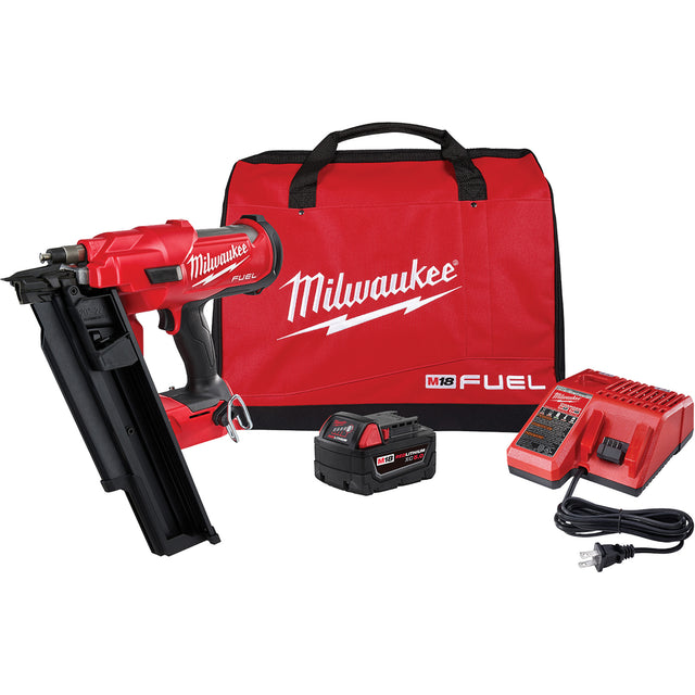 M18 Fuel™ 21 Degree Nailer Kit, 18 V, Lithium-Ion