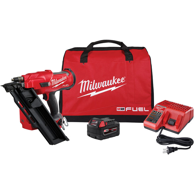 M18 Fuel™ 30 Degree Nailer Kit, 18 V, Lithium-Ion