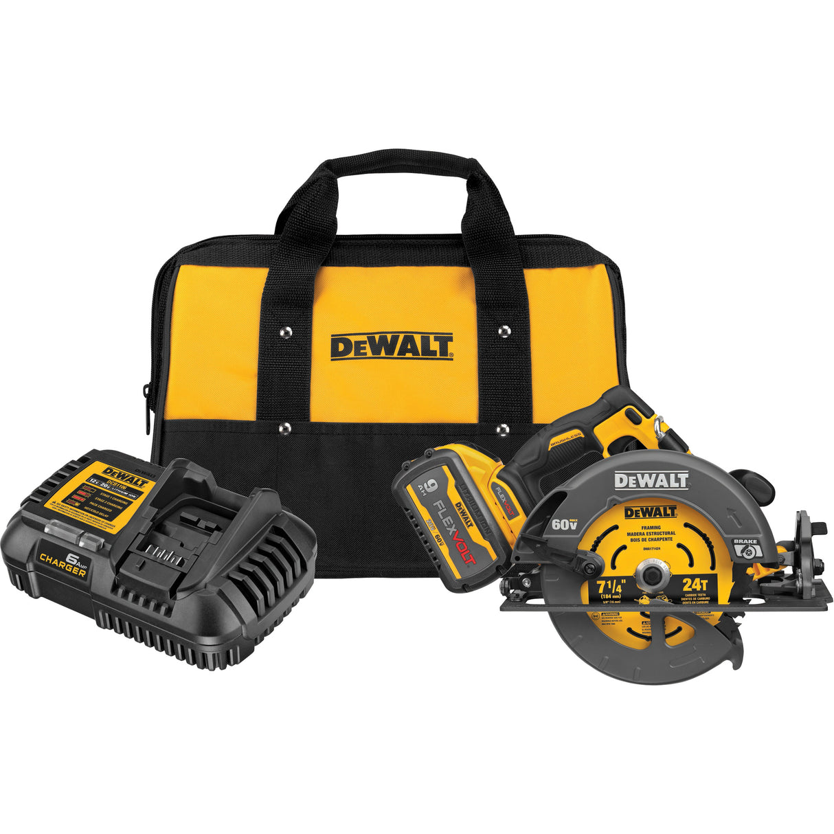 FlexVolt® Max Brushless Circular Saw with Electric Brake Kit, 7-1/4", 60 V