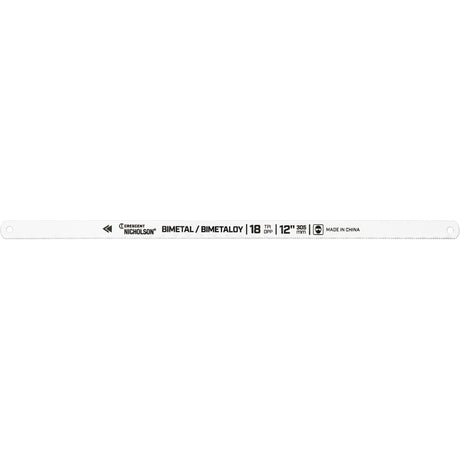 Bi-Metaloy® Hacksaw Blades, Bi-Metal, 12" L, 18 TPI