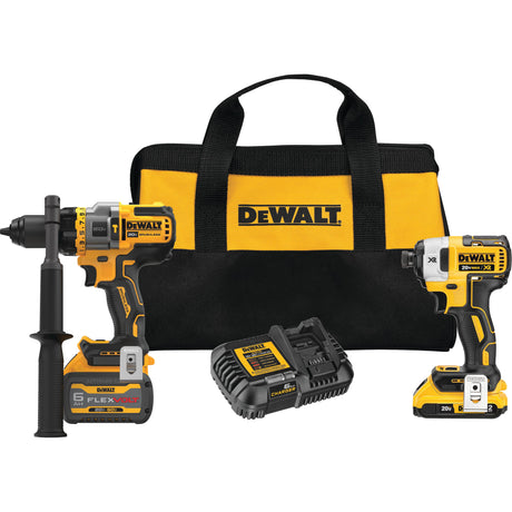 Max* Brushless Cordless Hammer Drill/Driver with Flexvolt Advantage™ & XR® Impact Driver Kit, Lithium-Ion, 20 V