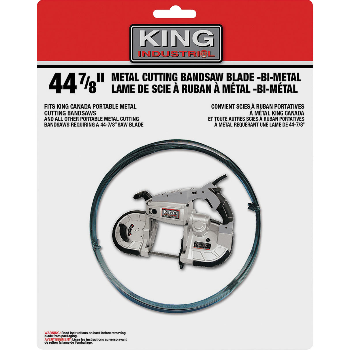 Band Saw Blade, Bi-Metal, 44-7/8" L x 1/2" W x 0.02" Thick, 14-18 TPI