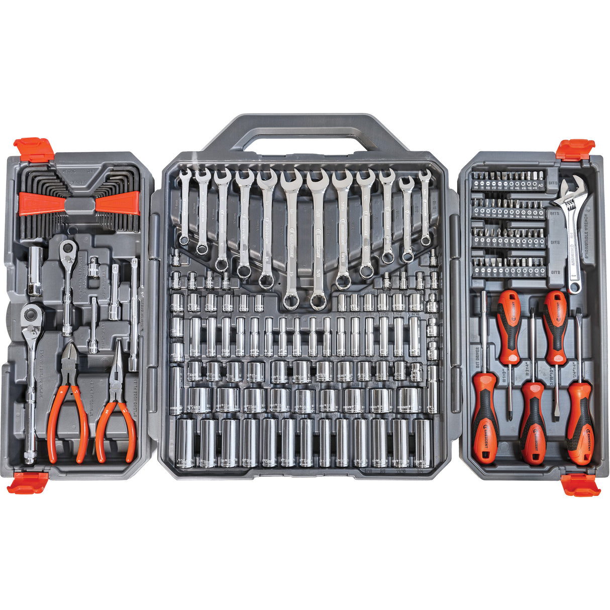 3/8" Drive 6 Point SAE/Metric Professional Tool Set, 180 Pieces