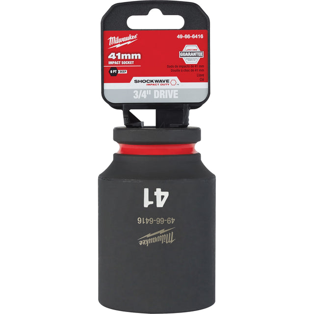 Shockwave™ Impact Duty™ Socket, Power, 41 mm, 3/4" Drive, 6 Points, Deep