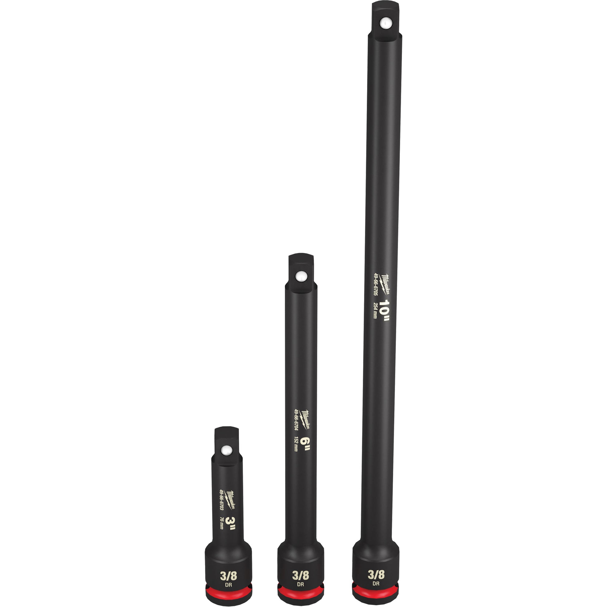 Shockwave™ Impact Duty™ Socket Extension Set, Impact, 3/8" Drive, 3"/6"/10" L