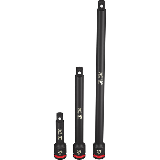 Shockwave™ Impact Duty™ Socket Extension Set, Impact, 3/8" Drive, 3"/6"/10" L