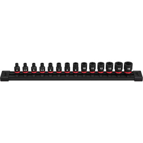 Shockwave™ Impact Duty™ Metric 6 Point Socket Set, 14 Pcs, Impact, 1/4" Drive Size