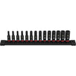 Shockwave™ Impact Duty™ Metric 6 Point Socket Set, 14 Pcs, Impact, 1/4" Drive Size, Deep