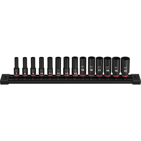Shockwave™ Impact Duty™ Metric 6 Point Socket Set, 14 Pcs, Impact, 3/8" Drive Size, Deep