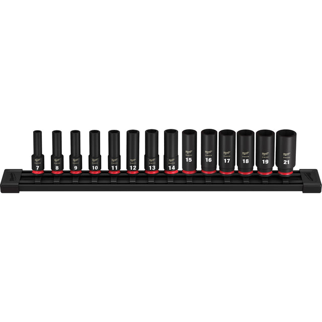 Shockwave™ Impact Duty™ Metric 6 Point Socket Set, 14 Pcs, Impact, 3/8" Drive Size, Deep