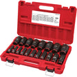 Shockwave™ Impact Duty™ SAE 6 Point Socket Set, 19 Pcs, Impact, 1/2" Drive Size, Deep