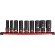 Shockwave™ Impact Duty™ SAE 6 Point Socket Set, 9 Pcs, Impact, 1/2" Drive Size, Deep