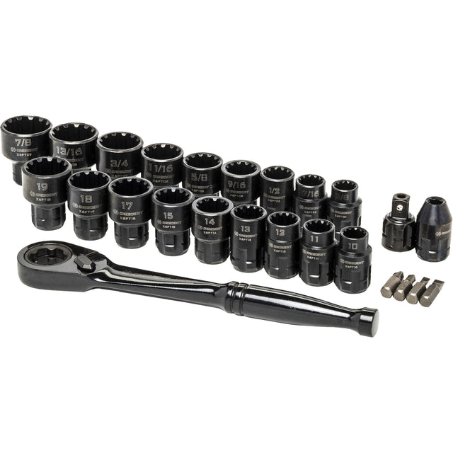 Mechanic's Tool Set, 25 Pcs, 3/8" Drive Size
