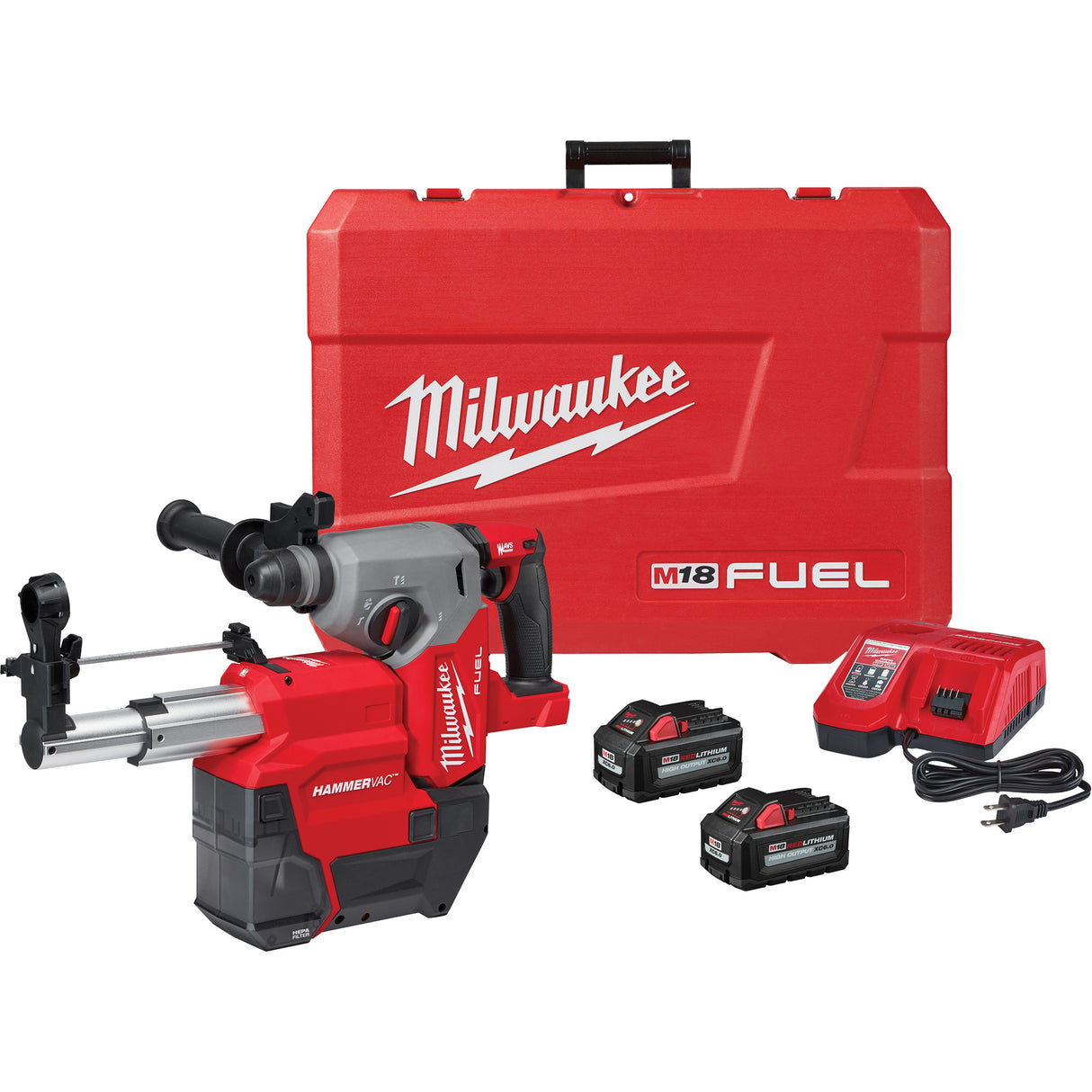 M18 Fuel™ SDS Plus Rotary Hammer Dust Extractor Kit, 18 V, 1", 2 ft-lbs., 1330 RPM
