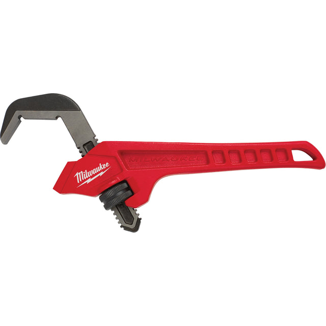 Steel Offset Hex Pipe Wrench, 2-5/8" Jaw Capacity, 10-1/2" Long, Powder Coated Finish, Ergonomic Handle