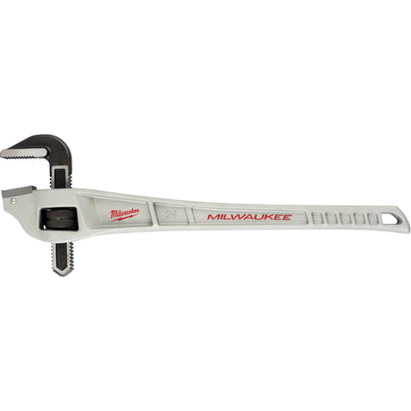 Aluminum Offset Pipe Wrench, 3" Jaw Capacity, 24" Long, Powder Coated Finish, Ergonomic Handle