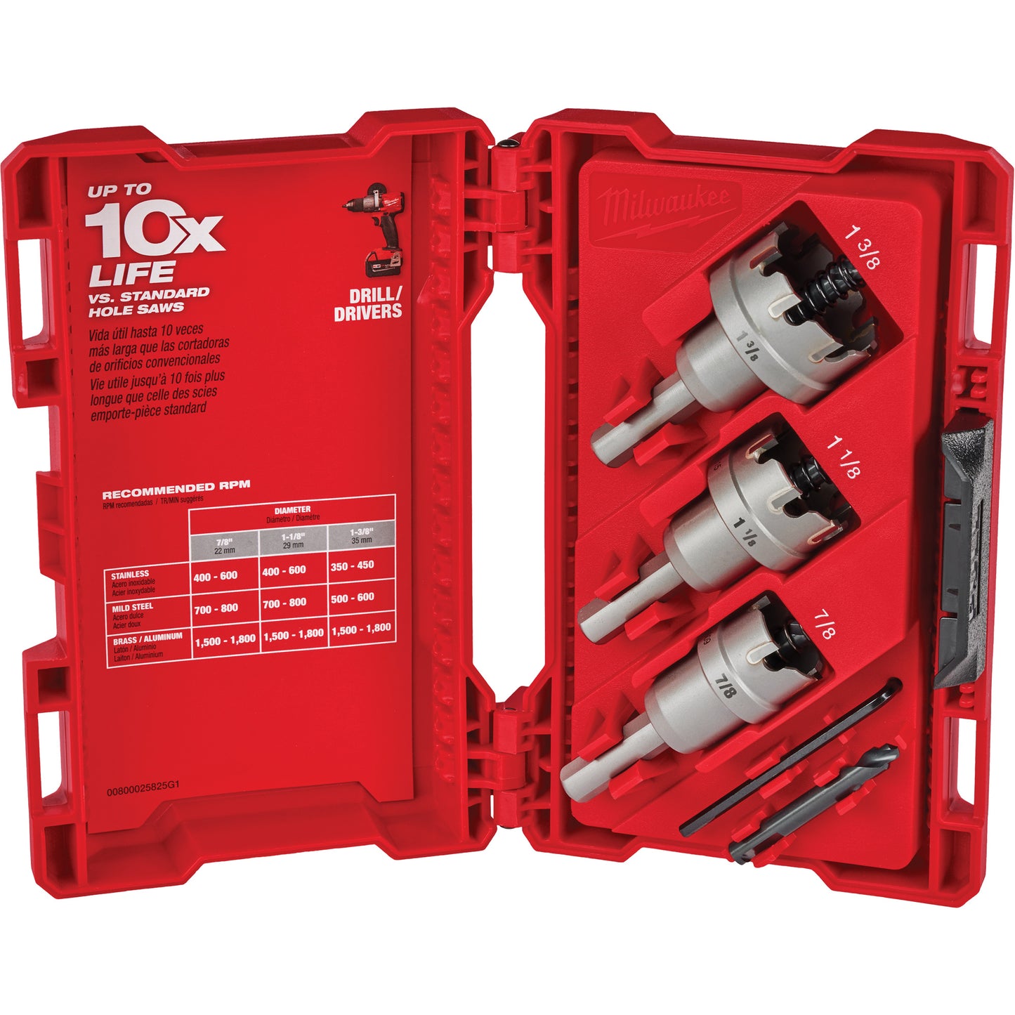 One-Piece Carbide Hole Cutter Set, 4 Pieces, Carbide
