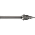 Drillco® Magnum Double Cut Solid Carbide Burr, SM-3, 1/4" Dia., 1/4" Shank, 1" Depth of Cut