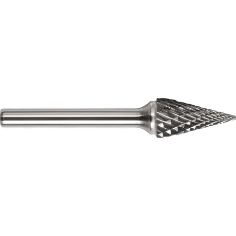 Drillco® Magnum Double Cut Solid Carbide Burr, SM-3, 1/4" Dia., 1/4" Shank, 1" Depth of Cut