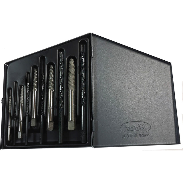 Drillco® Screw Extractor Set with Drills, Carbide, 10 Pieces