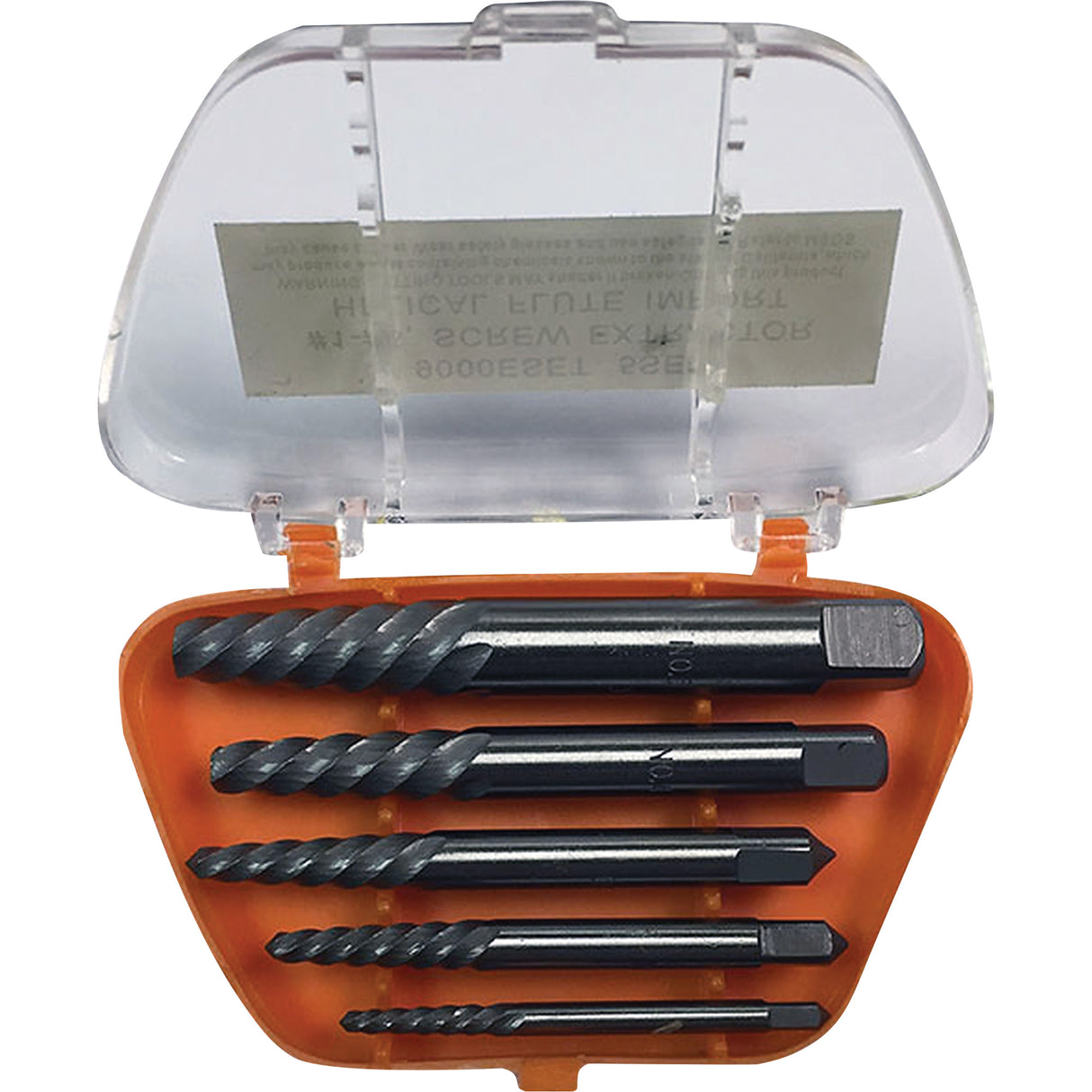 Drillco® Screw Extractor Set with Drills, Carbide, 5 Pieces