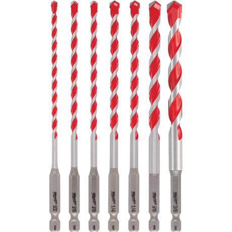 Shockwave™ Hammer Drill Bit Kit, 7 Pieces, Carbide