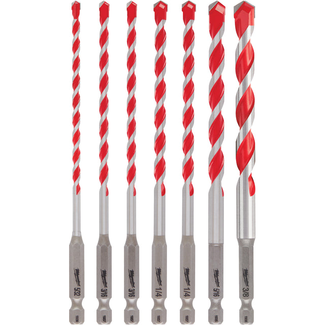 Shockwave™ Hammer Drill Bit Kit, 7 Pieces, Carbide