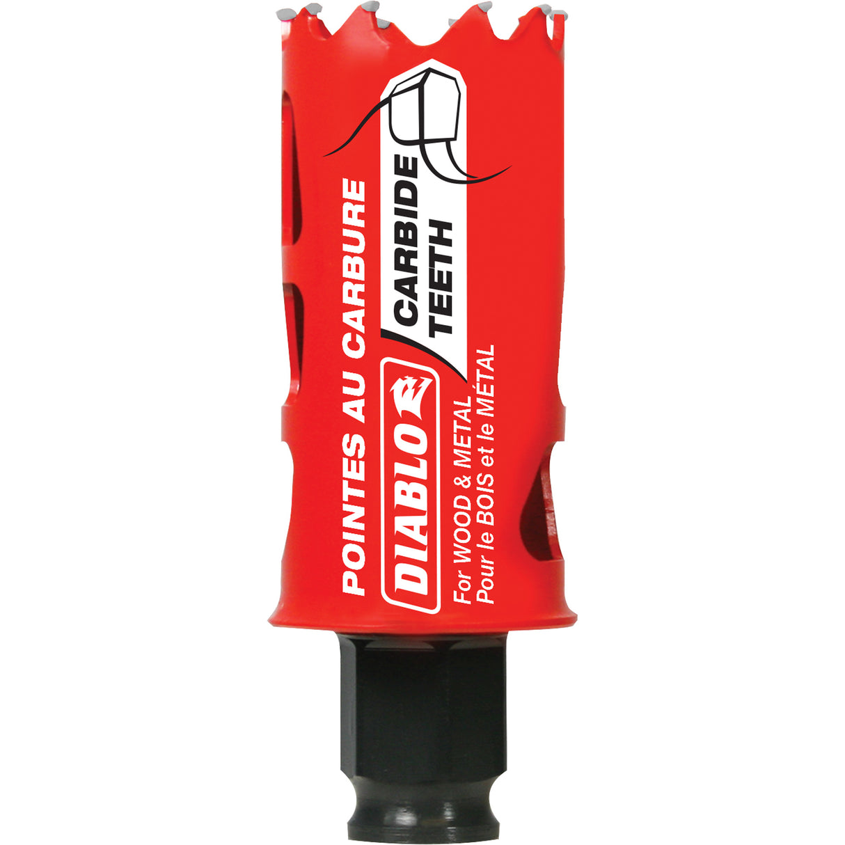 Wood & Metal Hole Saw, 1-1/4", 2-3/8" Depth of Cut, Carbide