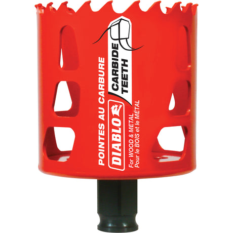 Wood & Metal Hole Saw, 2-1/2", 2-3/8" Depth of Cut, Carbide