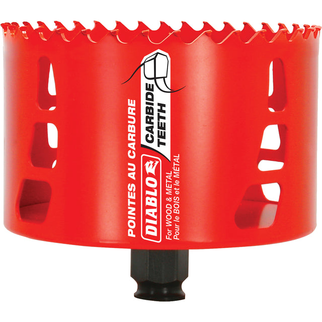 Wood & Metal Hole Saw, 4-1/8", 2-3/8" Depth of Cut, Carbide