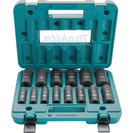 Well Socket Set, 14 Pcs, Impact, 1/2" Drive Size, Deep