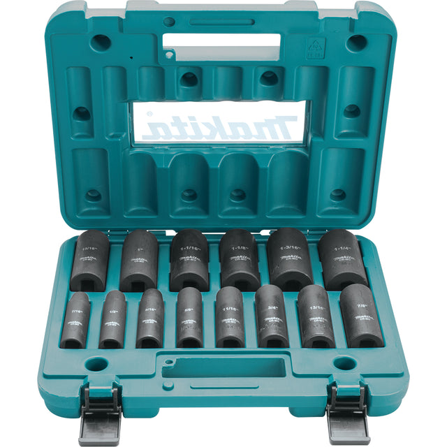 Well Socket Set, 14 Pcs, Impact, 1/2" Drive Size, Deep