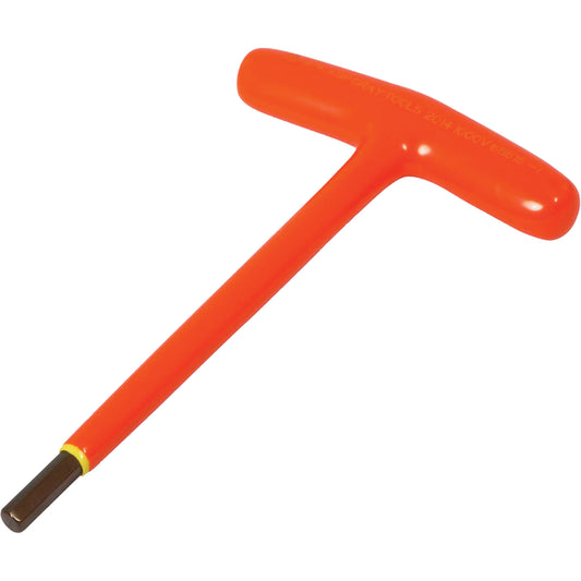 SAE Insulated Hex Key, Hex End, 7/64" x 4.75" L, T Handle