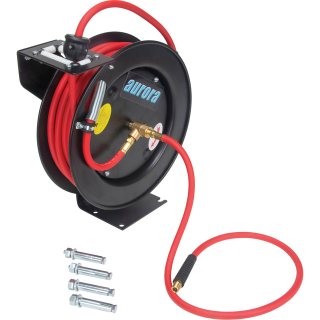 Hose Reel, Air/Water, 1/4" x 35', Single Hose, 300 psi