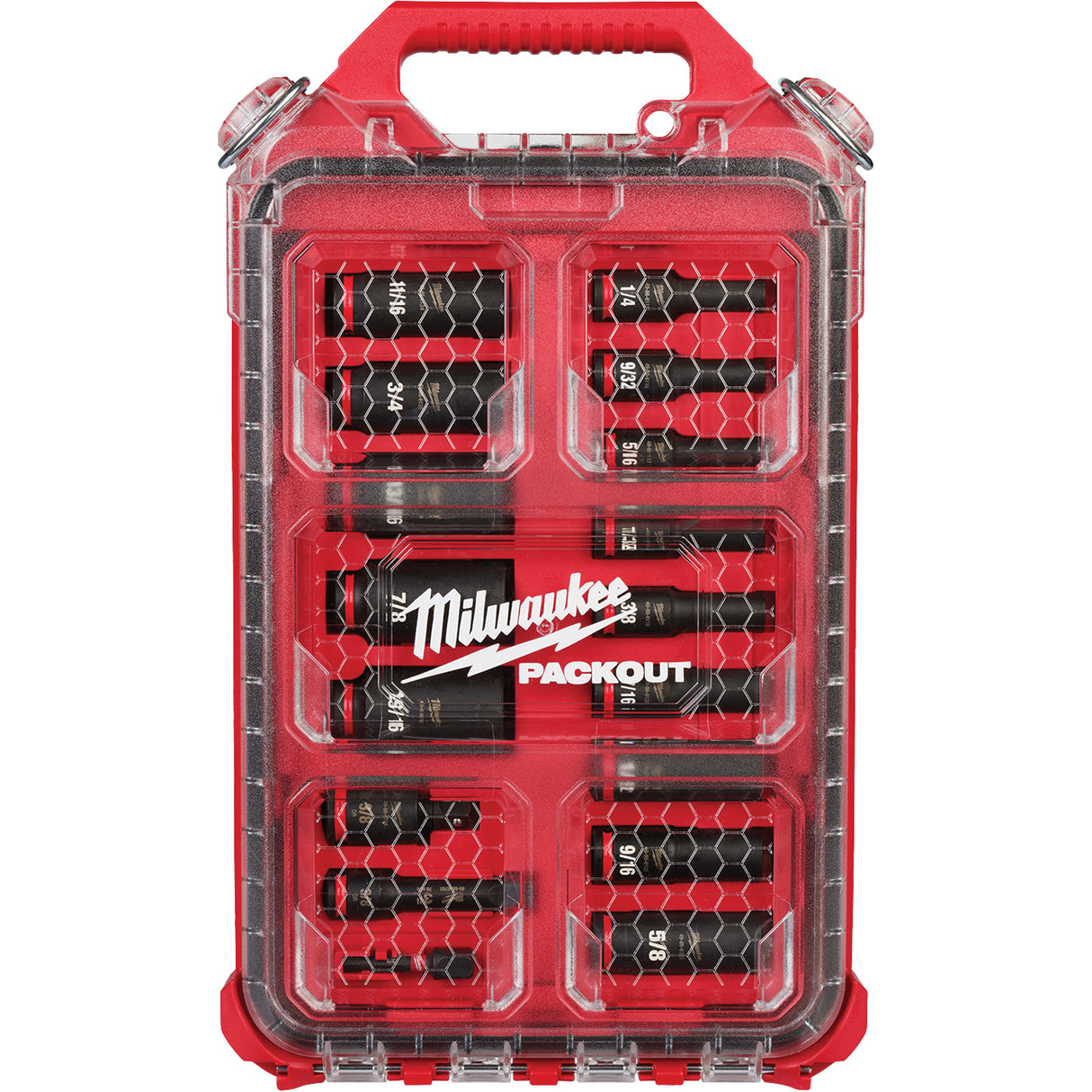 Shockwave Impact Duty™ Packout™ SAE Socket Set, 17 Pcs, Impact, 3/8" Drive Size, Deep