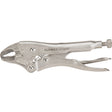 Locking Pliers with Wire Cutter, 5" Length, Curved Jaw