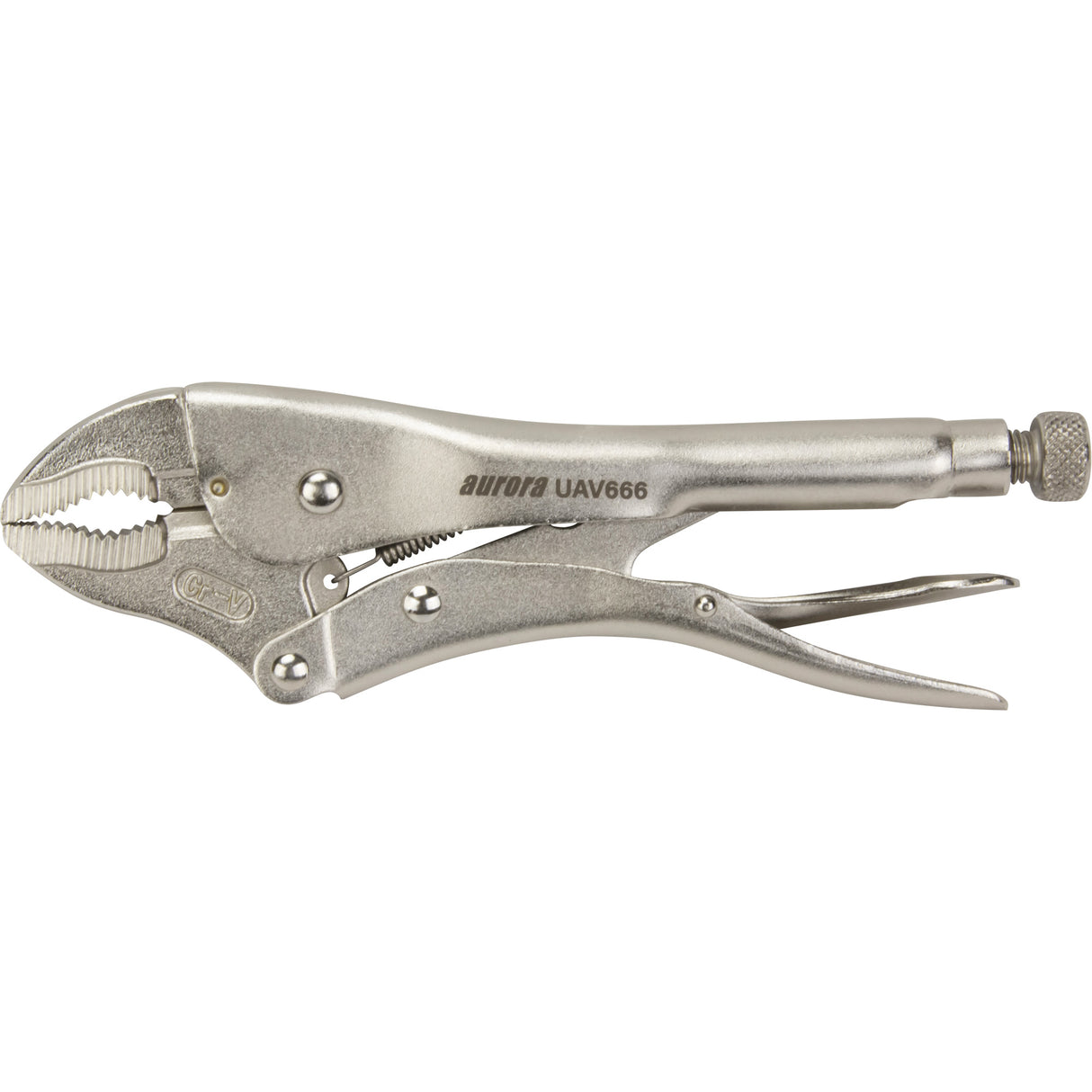 Locking Pliers with Wire Cutter, 10" Length, Curved Jaw