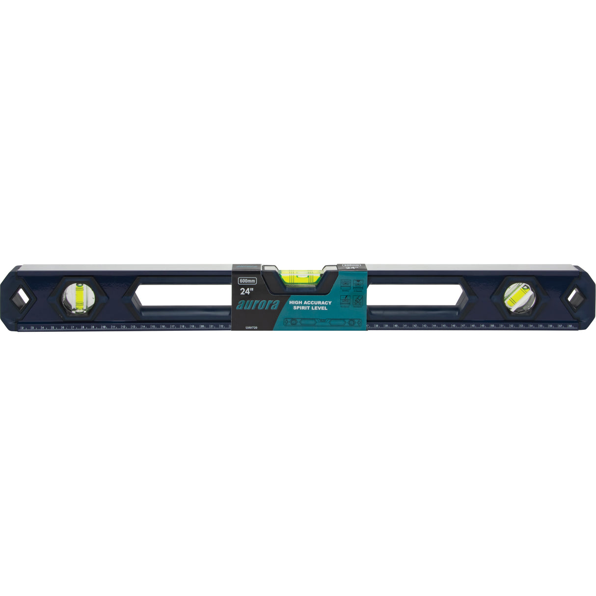 High-Accuracy Level, Box, 2' L, Aluminum, 3, Non-Magnetic