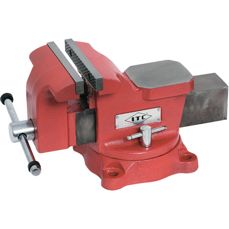 Mechanic's Vise, 6" Jaw Width, 3" Throat Depth, Swivel Base