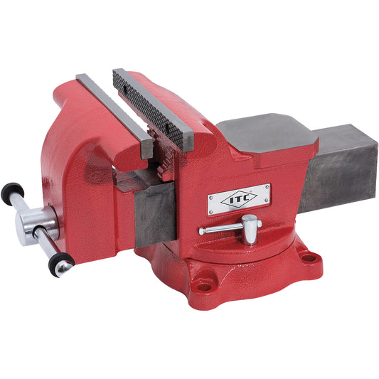 Mechanic's Vise, 8" Jaw Width, 3-1/2" Throat Depth, Swivel Base