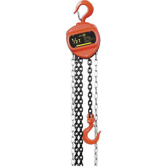 VCH Series Chain Hoist, 20' Lift, 1100 lbs. (0.5 tons) Capacity, Heat-Treated Alloy Steel Chain