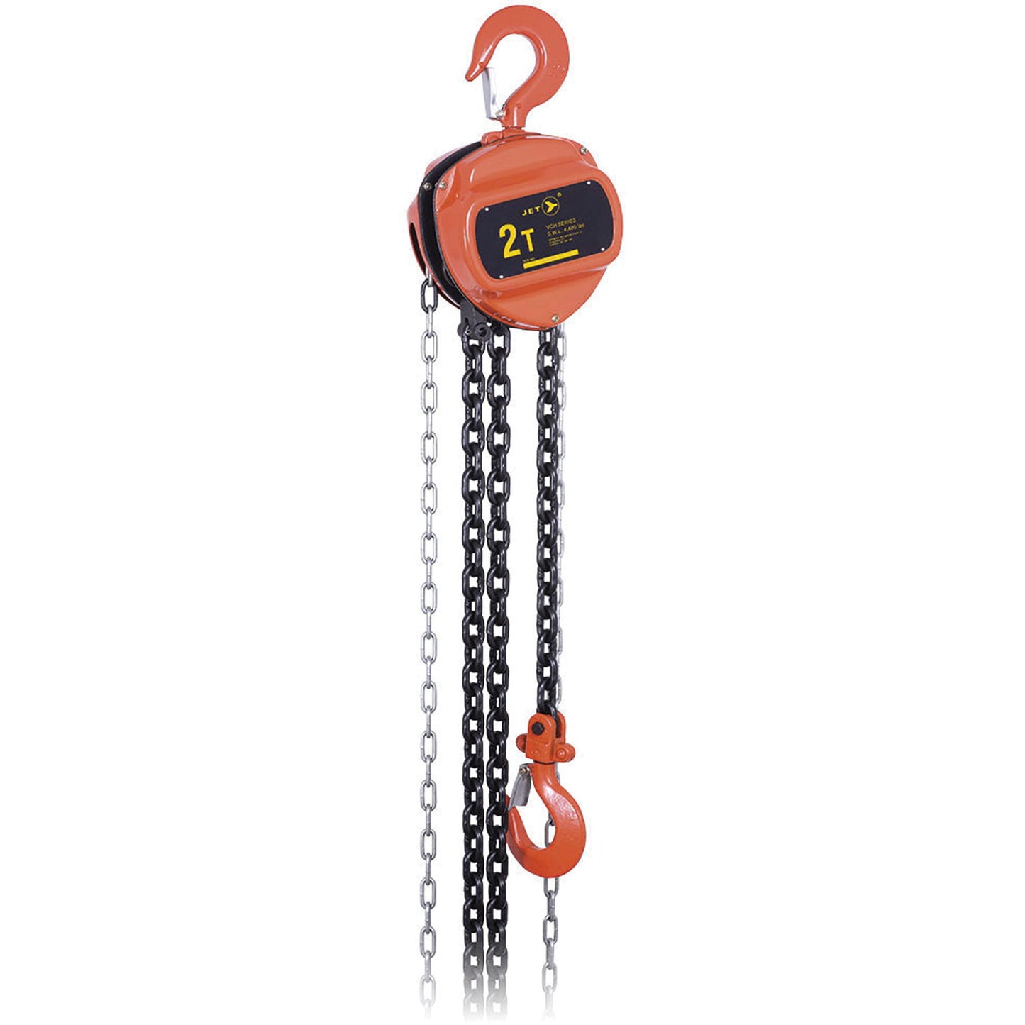 VCH Series Chain Hoist, 10' Lift, 4400 lbs. (2 tons) Capacity, Heat-Treated Alloy Steel Chain