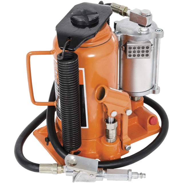 Super Heavy-Duty Bottle Jack, 20 Ton(s), Air Hydraulic, 20" Raised Height