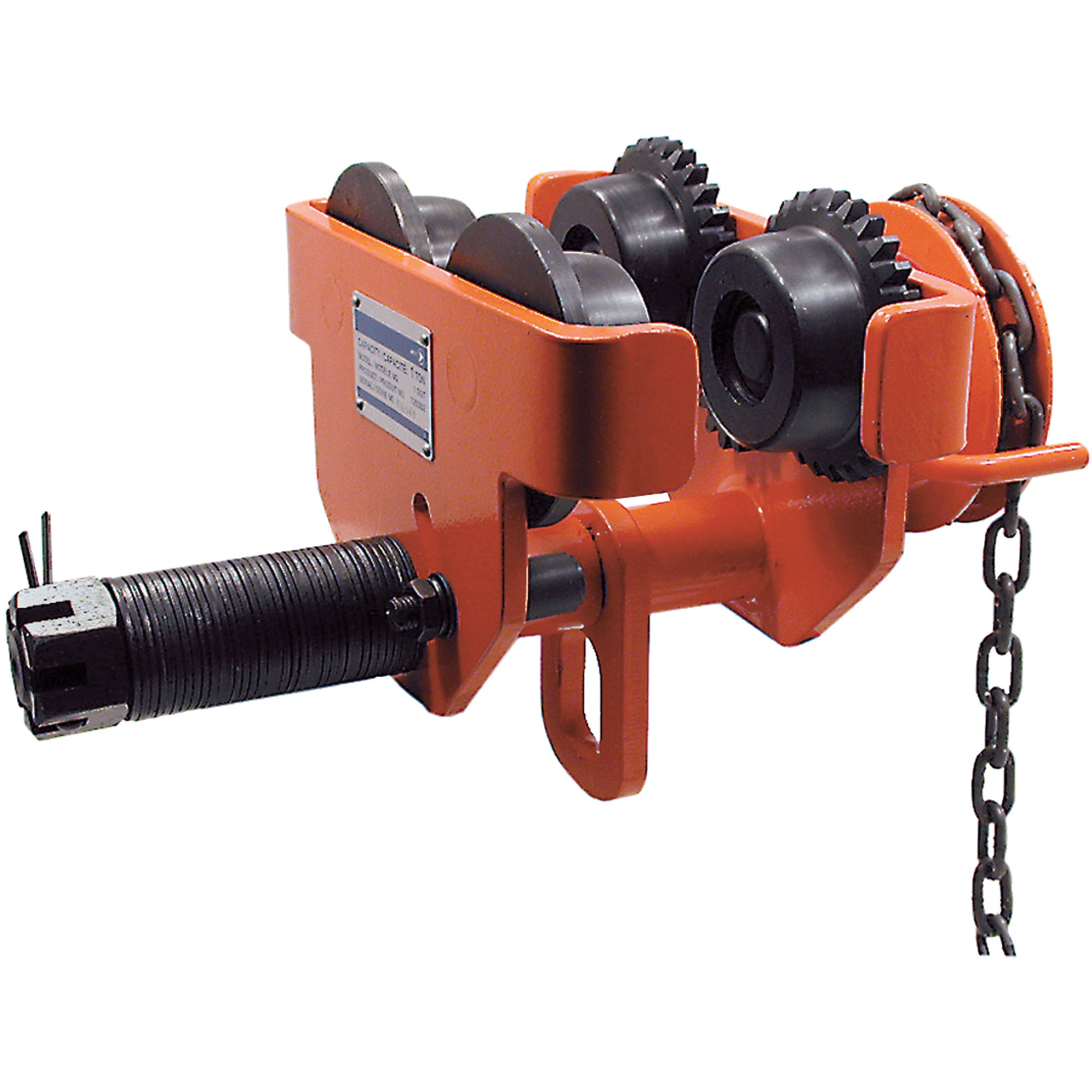 SGT Series Heavy-Duty Geared Trolley, 20000 lbs. (10 tons) Capacity, 4-15/16" - 8-1/32"