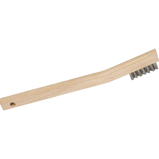 3MHSS Mini Wire Scratch Brush, Stainless Steel, 3 x 7 Wire Rows, 7-3/4" Long