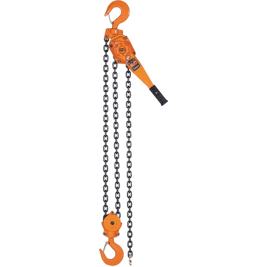 KLP-600L-5 KLP Series Lever Chain Hoists, 5' Lift, 12000 lbs. (6 tons) Capacity, Steel Chain