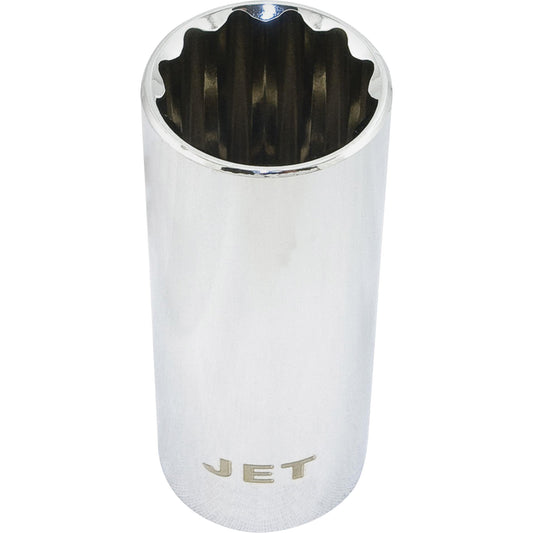 Chrome Socket, 21 mm, 1/2" Drive, 12 Points, Deep