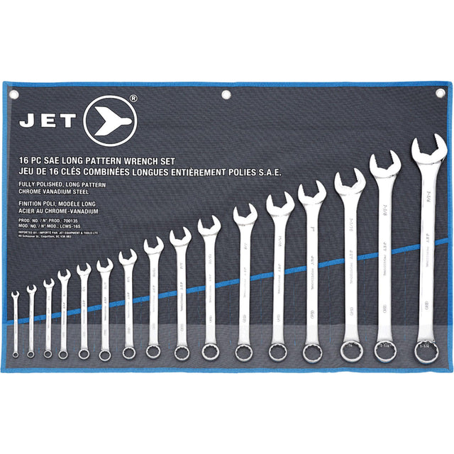 LCWS-16S Long Pattern Combination Wrench Sets, Combination, 16 Pieces, Imperial